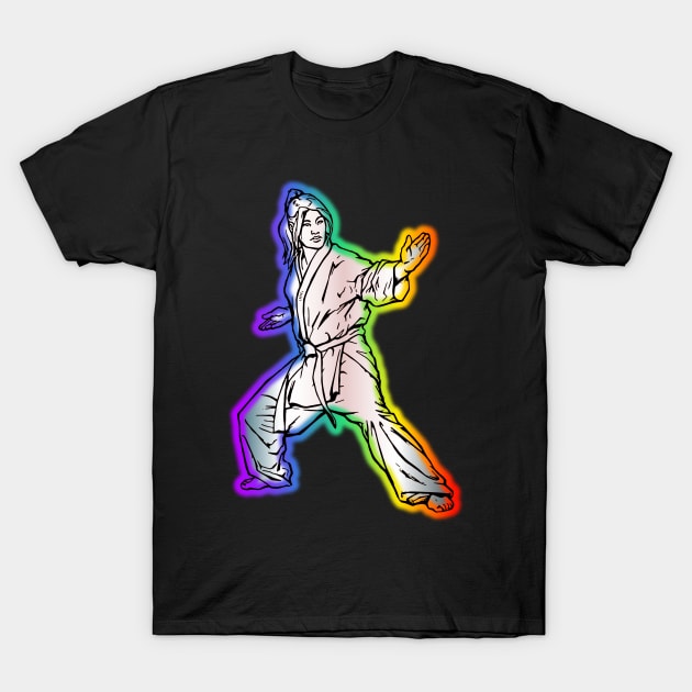 Japanese Karate Martial Arts Japanese Woman 677 T-Shirt by dvongart